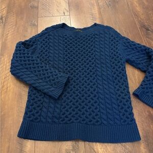 Ann Taylor Royal Blue Cable Knit Sweater